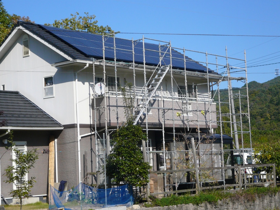 広島ガス住設広島県府中市太陽光発電システム取付工事