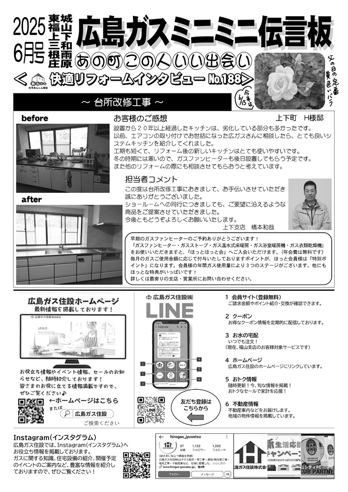2025年6月号裏府中市上下町台所改修工事