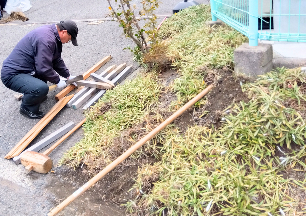 広島ガス住設(株)福山支店清掃2025年3月除草作業