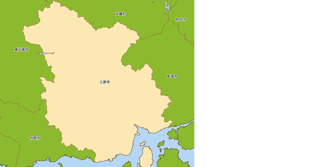 広島県三原市位置図