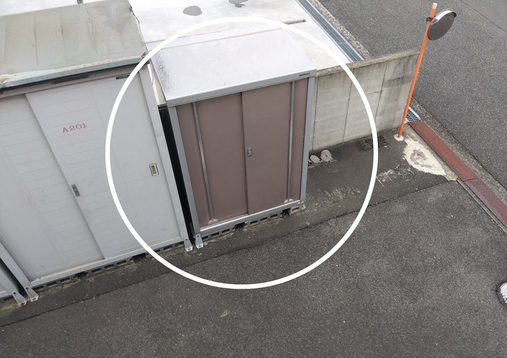 福山市 賃貸アパートのゴミストッカー新設工事既存ゴミ収集庫