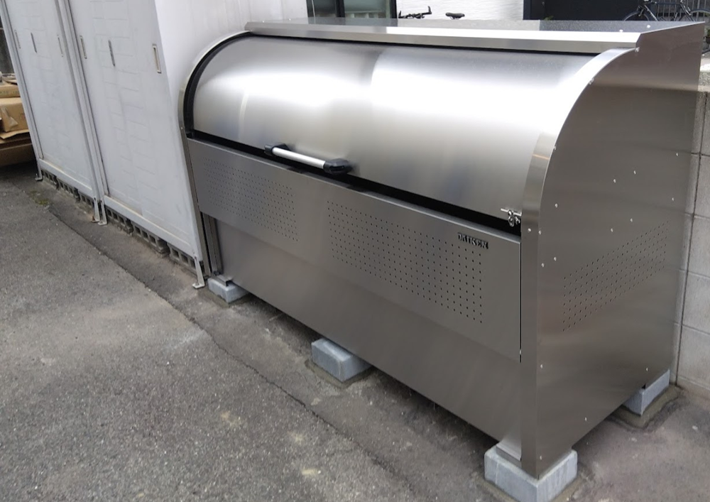 福山市 賃貸アパートのゴミストッカー新設工事ダイケンクリーンストッカー