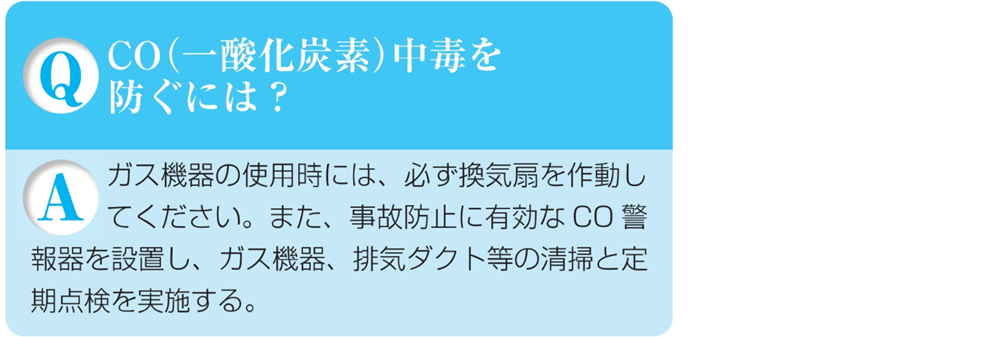 ガス警報器Q&A一酸化炭素中毒を防ぐには