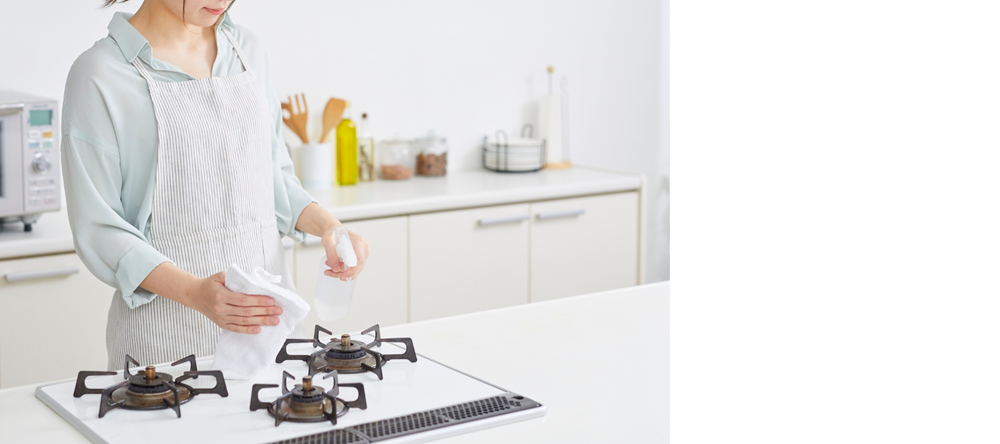 広島ガス住設(株)画像キッチンガスコンロ掃除