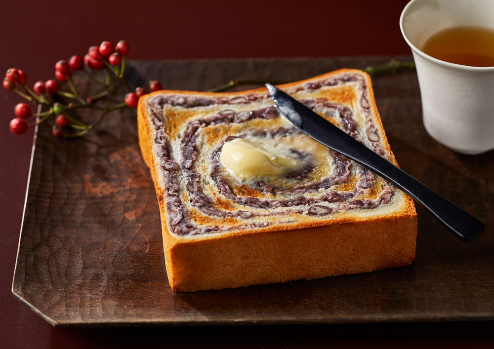 福山市パン屋銀座に志かわあずきヌーボー高級あん食パン⑦