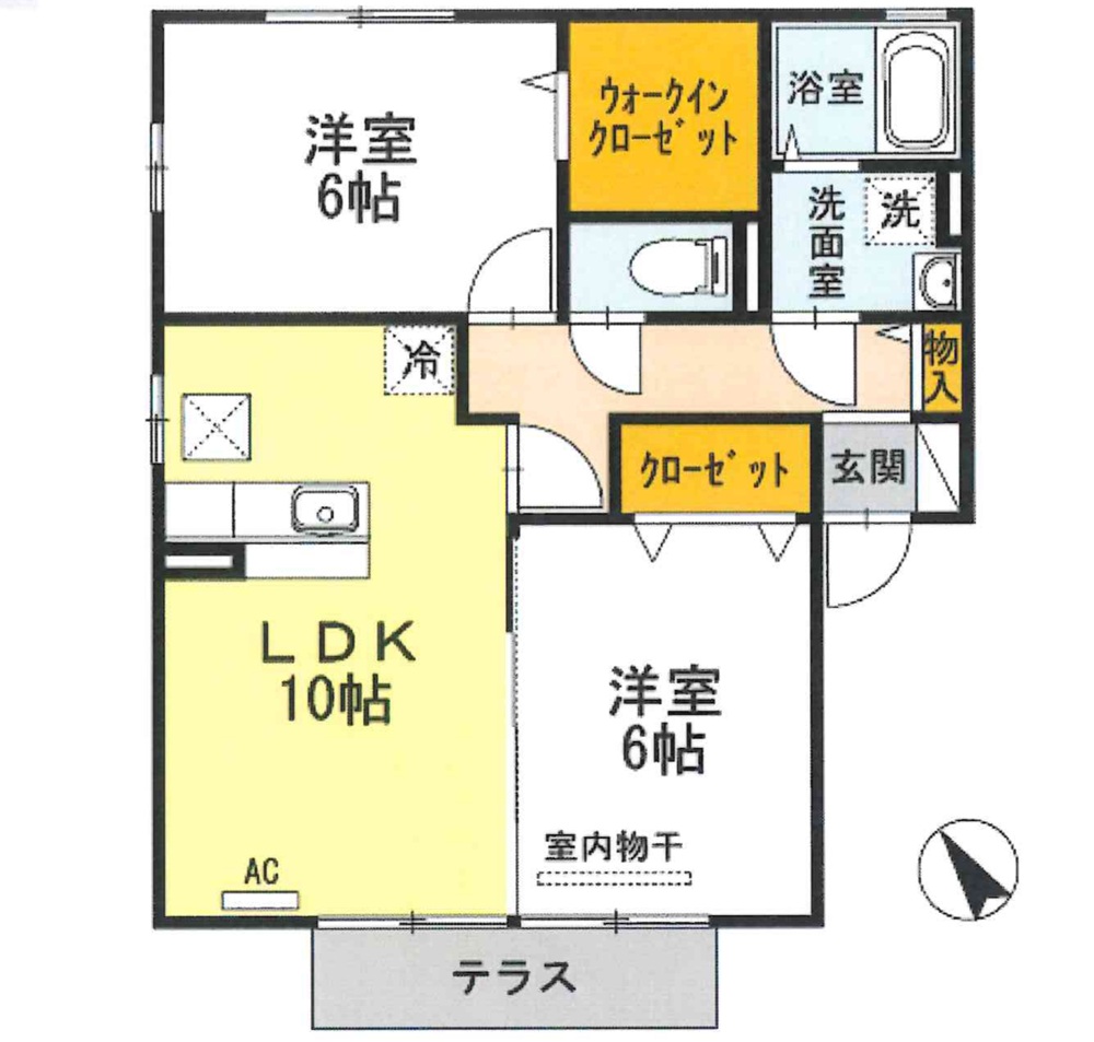 三原市本郷北4丁目収益物件ソレイユ本郷間取り図