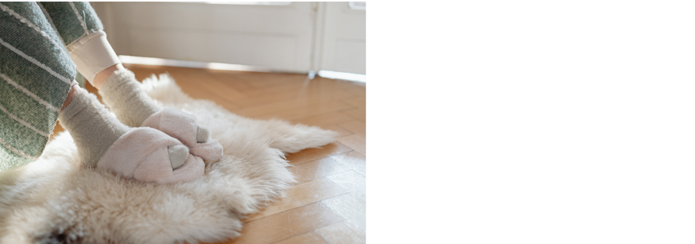 広島ガス住設(株)画像リビング暖かい恰好スリッパ靴下