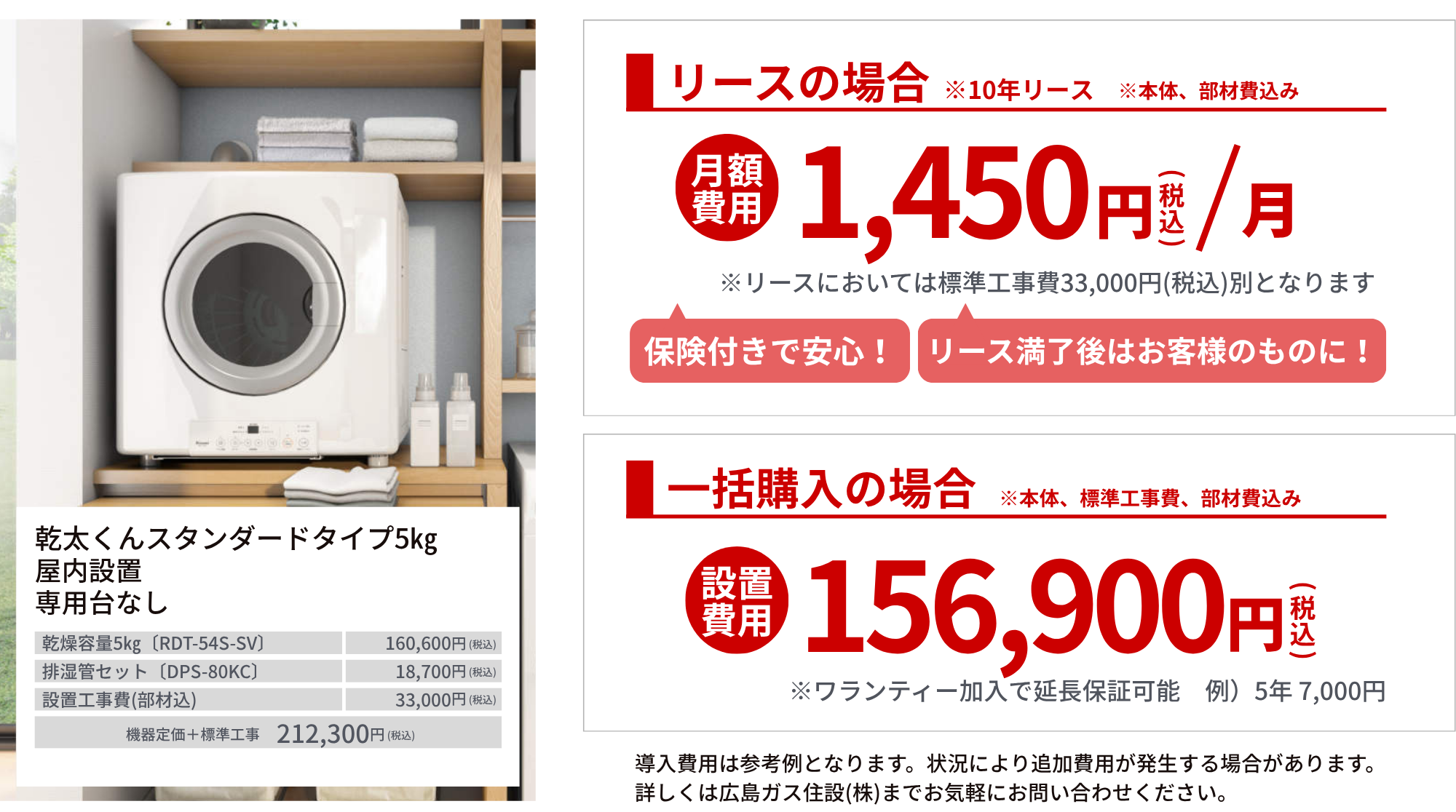 RINNAI ガス衣類乾燥機「乾太くん」 - 広島ガス住設株式会社