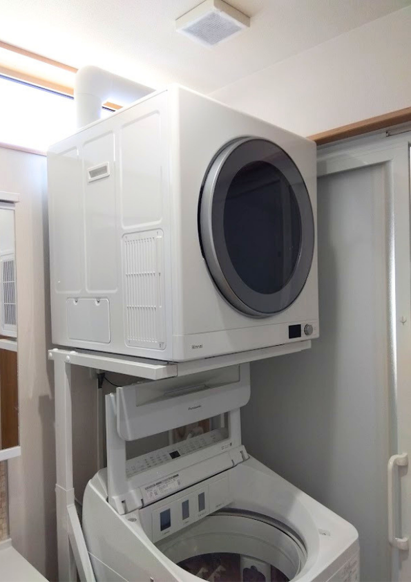 福山市でガス衣類乾燥機「乾太くん」9kgを設置｜オール電化住宅でも快適なランドリールームを実現