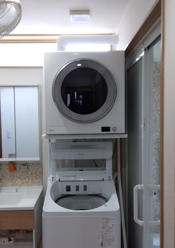 福山市でガス衣類乾燥機「乾太くん」9kgを設置｜オール電化住宅でも快適なランドリールームを実現